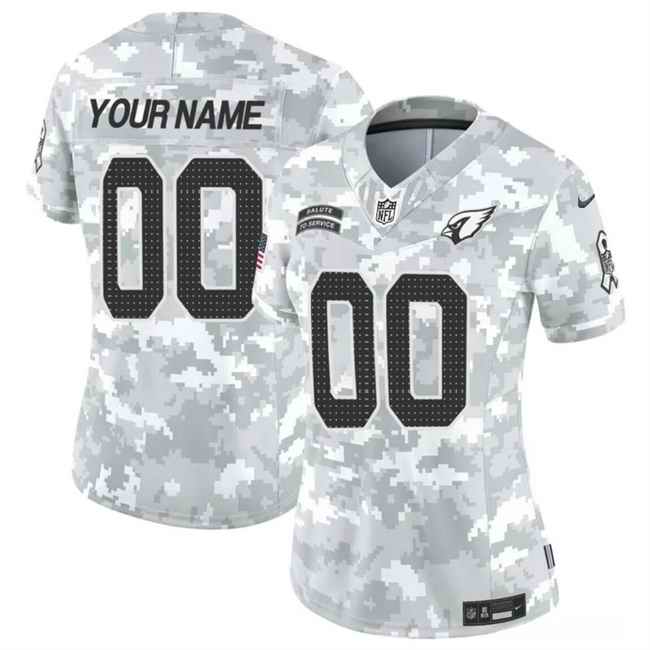Women's Arizona Cardinals Active Player Custom 2024 F.U.S.E Arctic Camo Salute to Service Limited Stitched Football Jersey(Run Small)